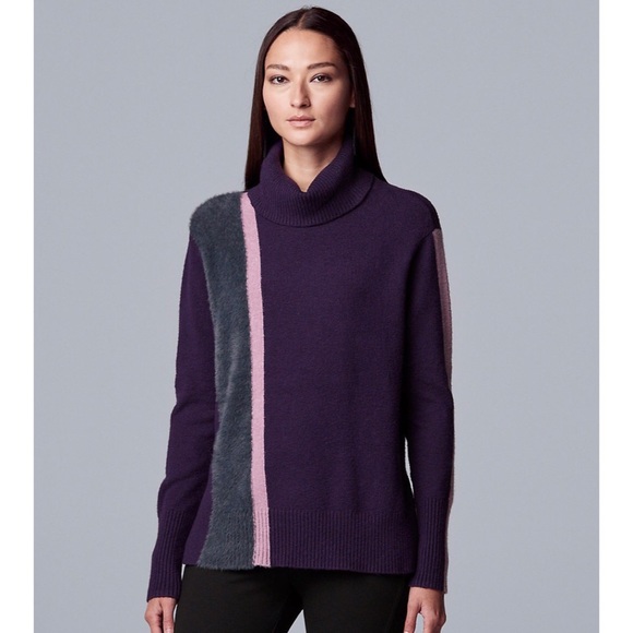 Simply Vera Vera Wang Sweaters - NWT Simply Vera Wang Turtleneck Sweater S Purple